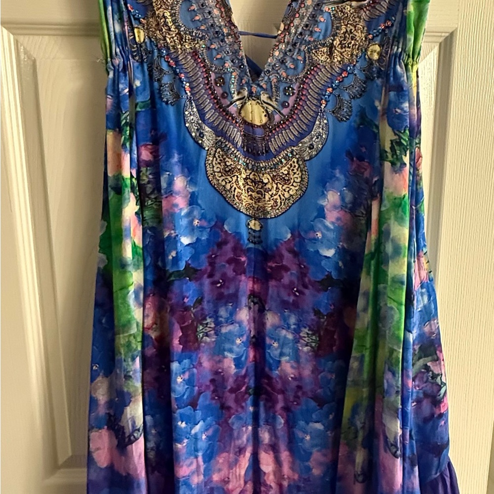 Elegant Blue and Purple Women's Swim Coverup - Picture 2 of 4